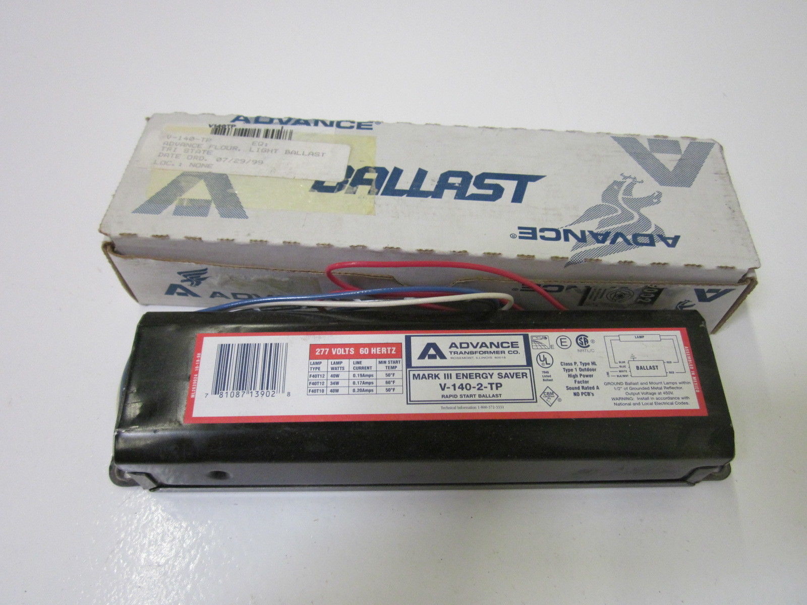 LOT OF 5 ADVANCE V-140-TP NSMP