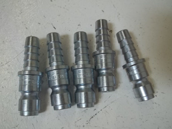 LOT OF 5 AMFLO CP5-44 PLUG 3/8" HOSE BARB *NEW NO BOX*