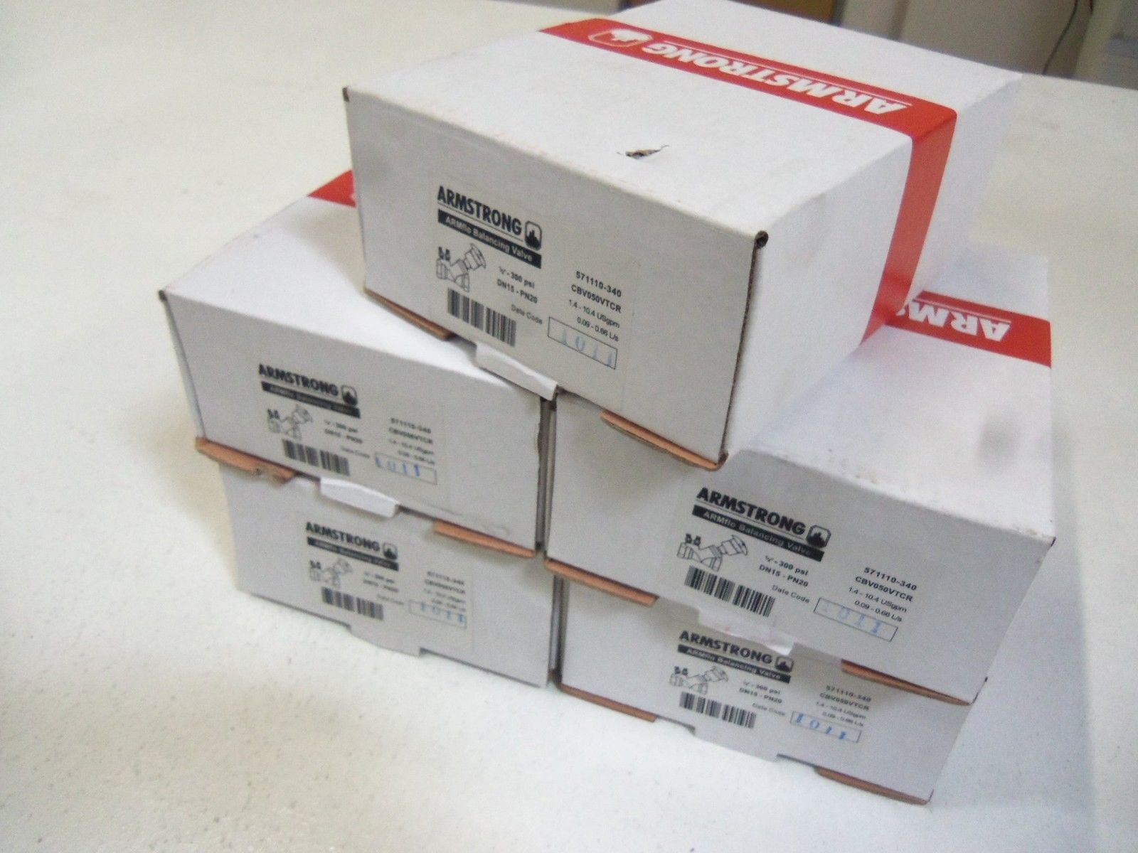 LOT OF 5 ARMSTRONG DN15-PN20  1/2"-300 PSI NSMP
