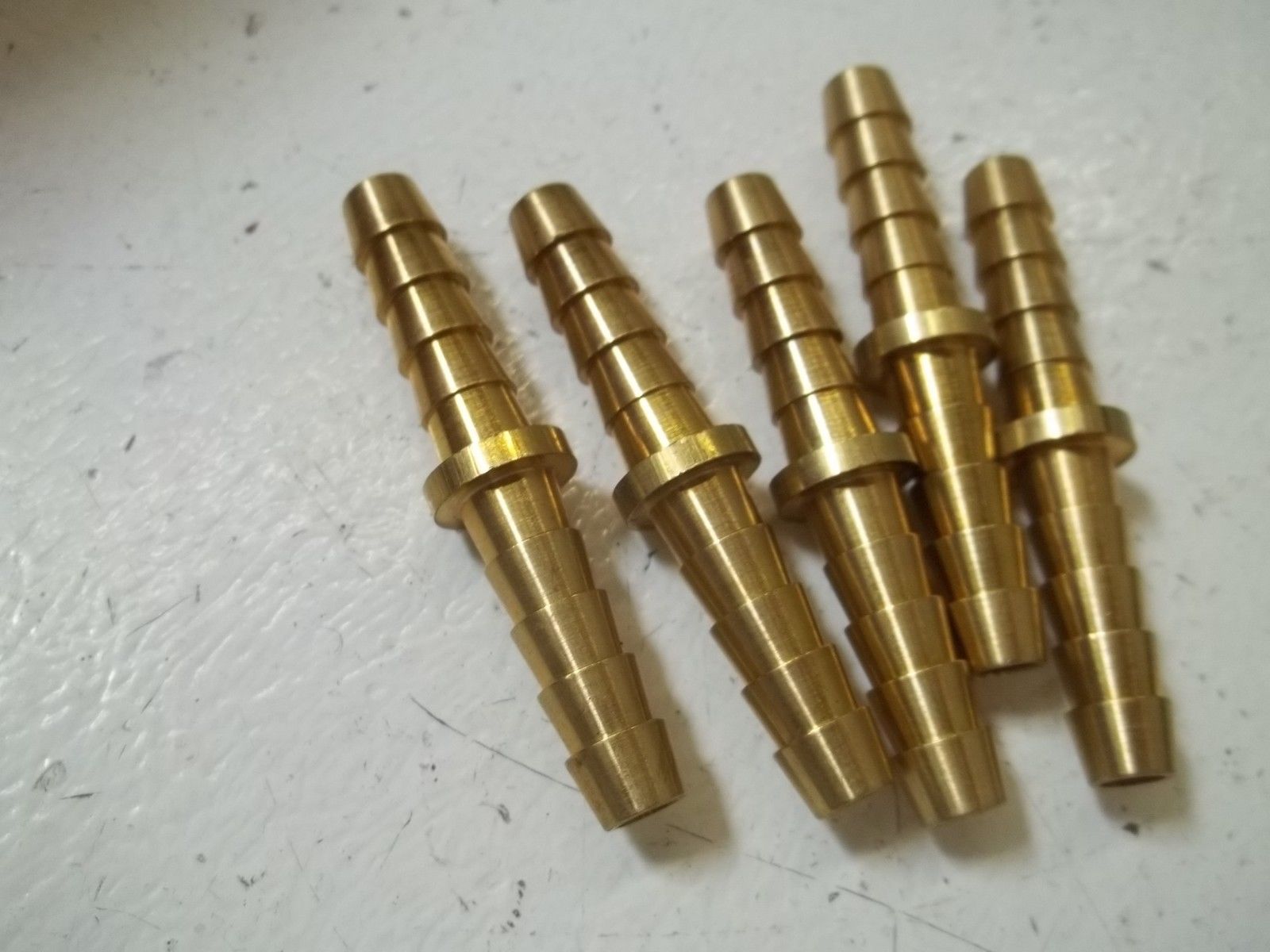LOT OF 5 BRASS BARBED DIXBM-2 HOSE 1/4" NSNP