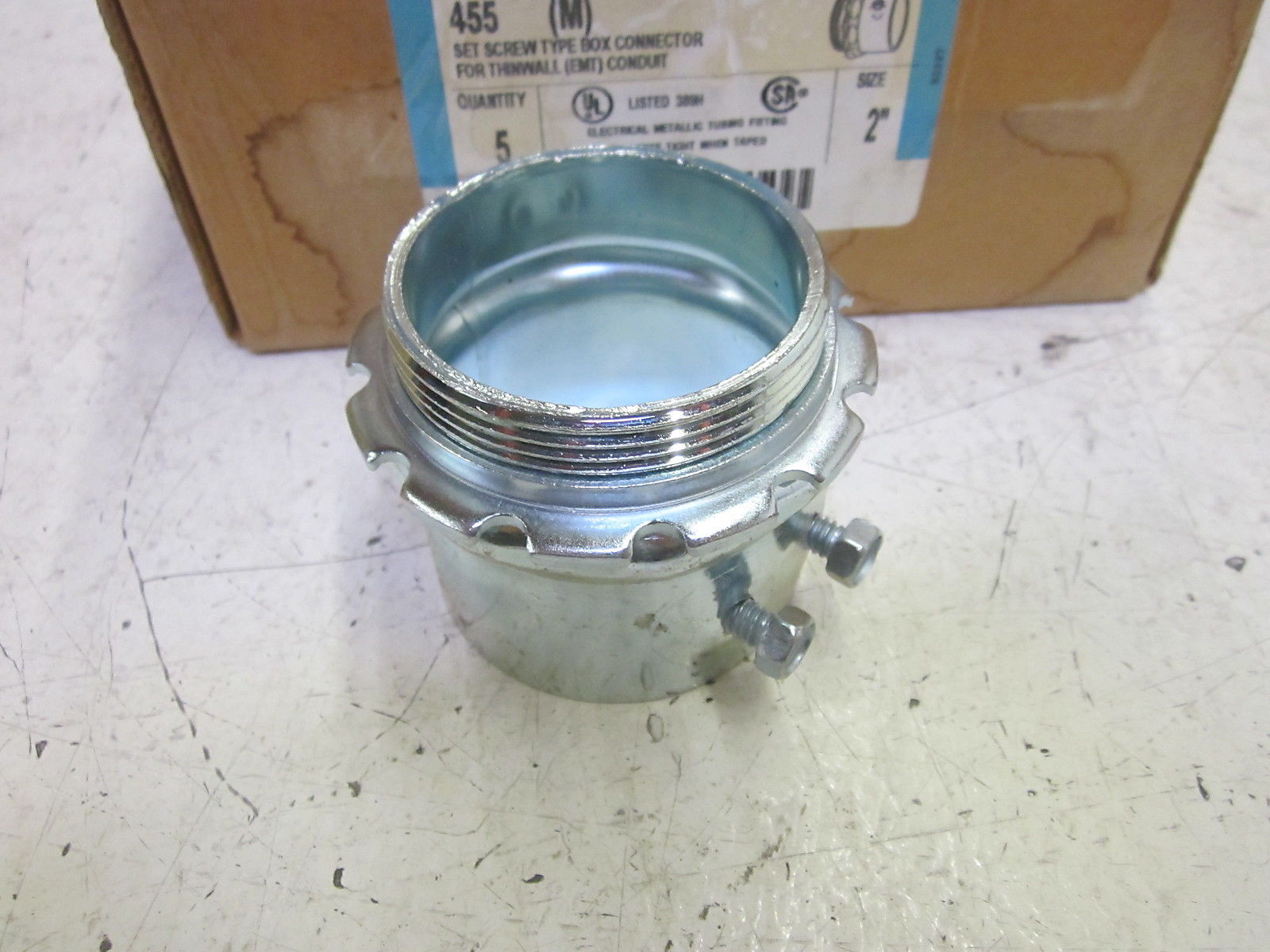 LOT OF 5 CROUSE-HINDS 445 SET SCREW TYPE BOX CONN. 2" NSMP