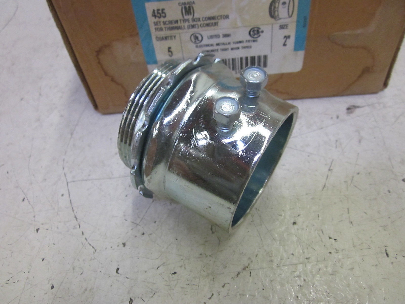 LOT OF 5 CROUSE-HINDS 445 SET SCREW TYPE BOX CONN. 2" NSMP