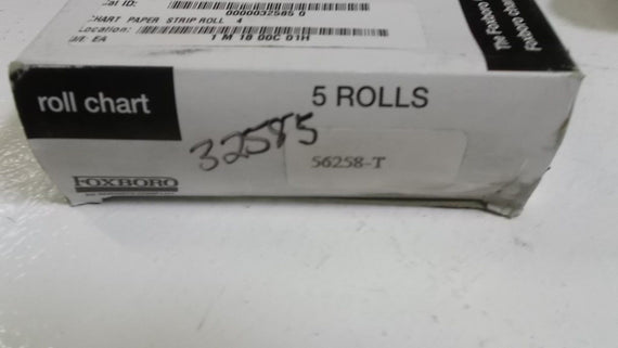 LOT OF 5 FOXBORO GRAPH CHART PAPER ROLL 56258-T *NEW IN BOX*