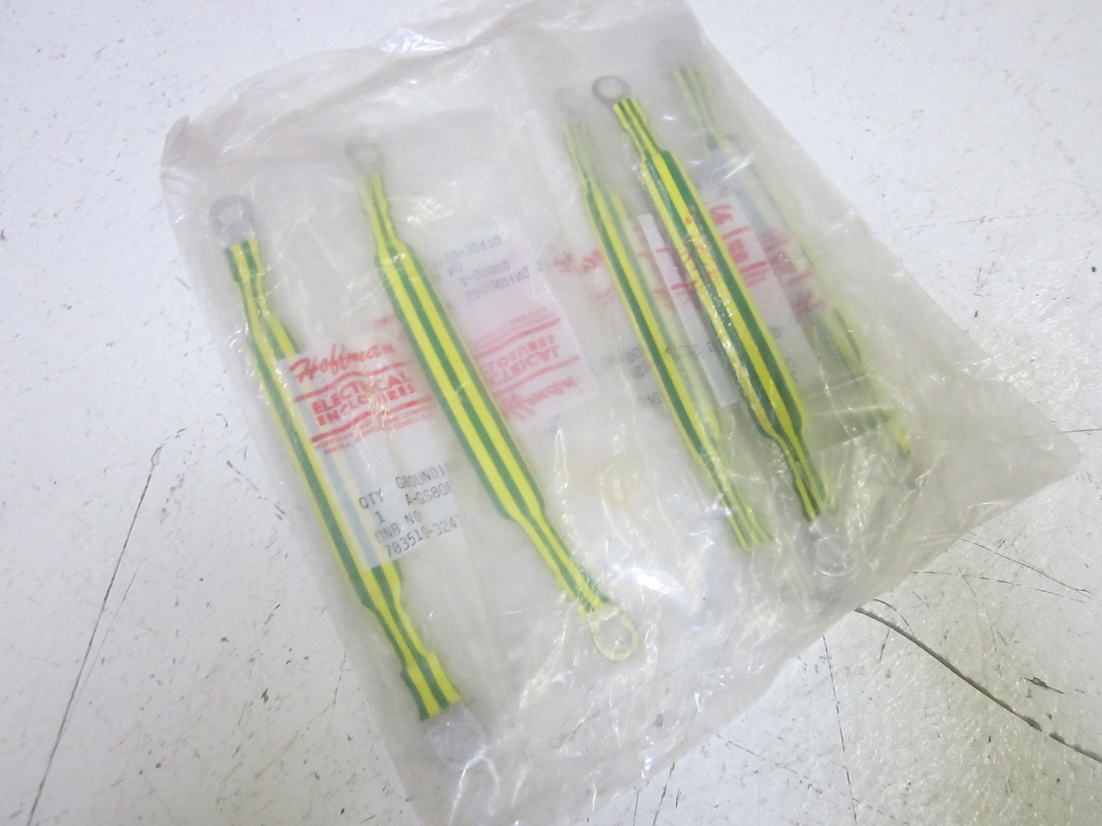 LOT OF 5 HOFFMAN A-GS808 GROUNDING STRAP NSMP
