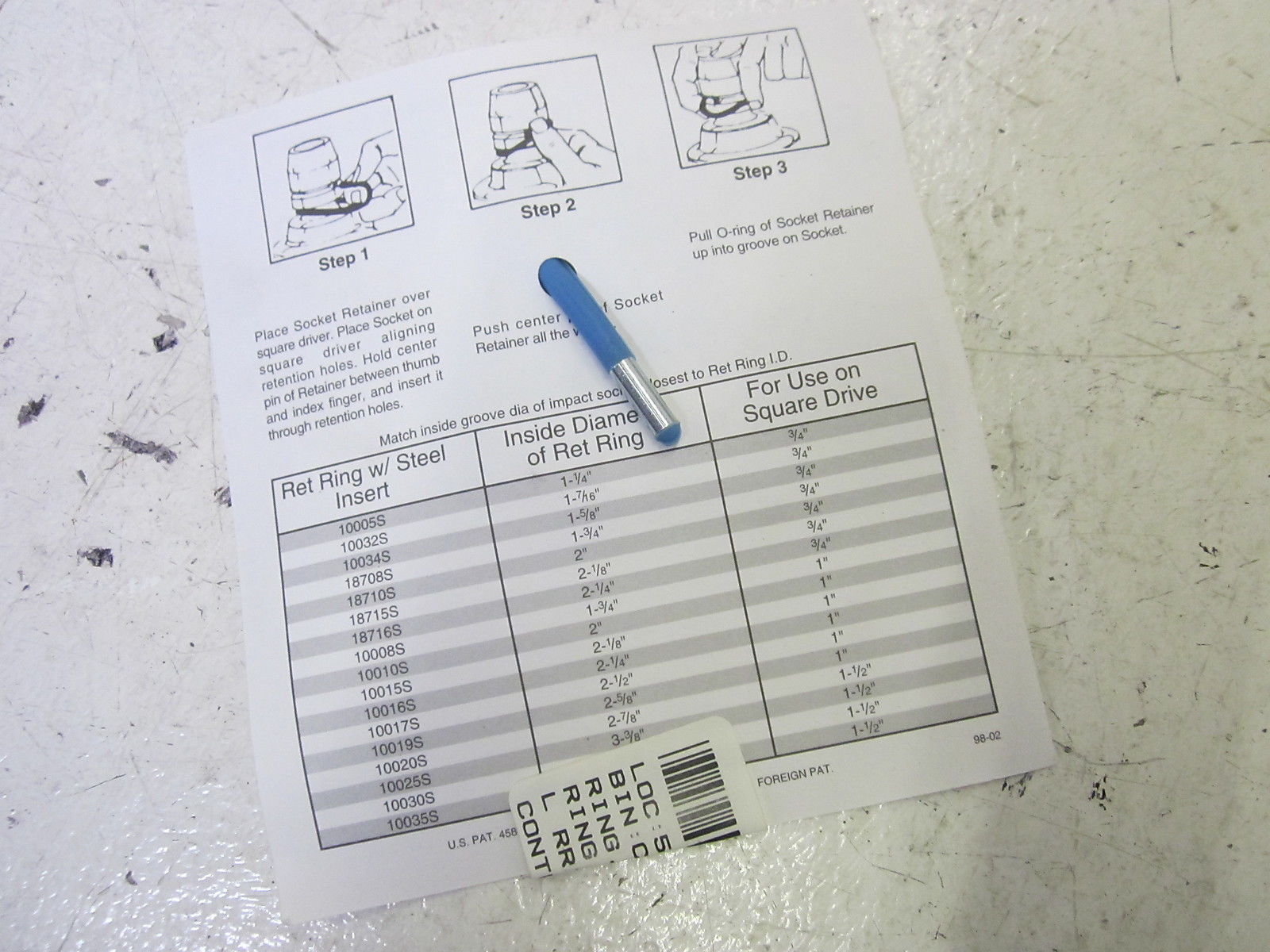 LOT OF 5 INGERSOLL RAND 3242265 RET RING  NSMP