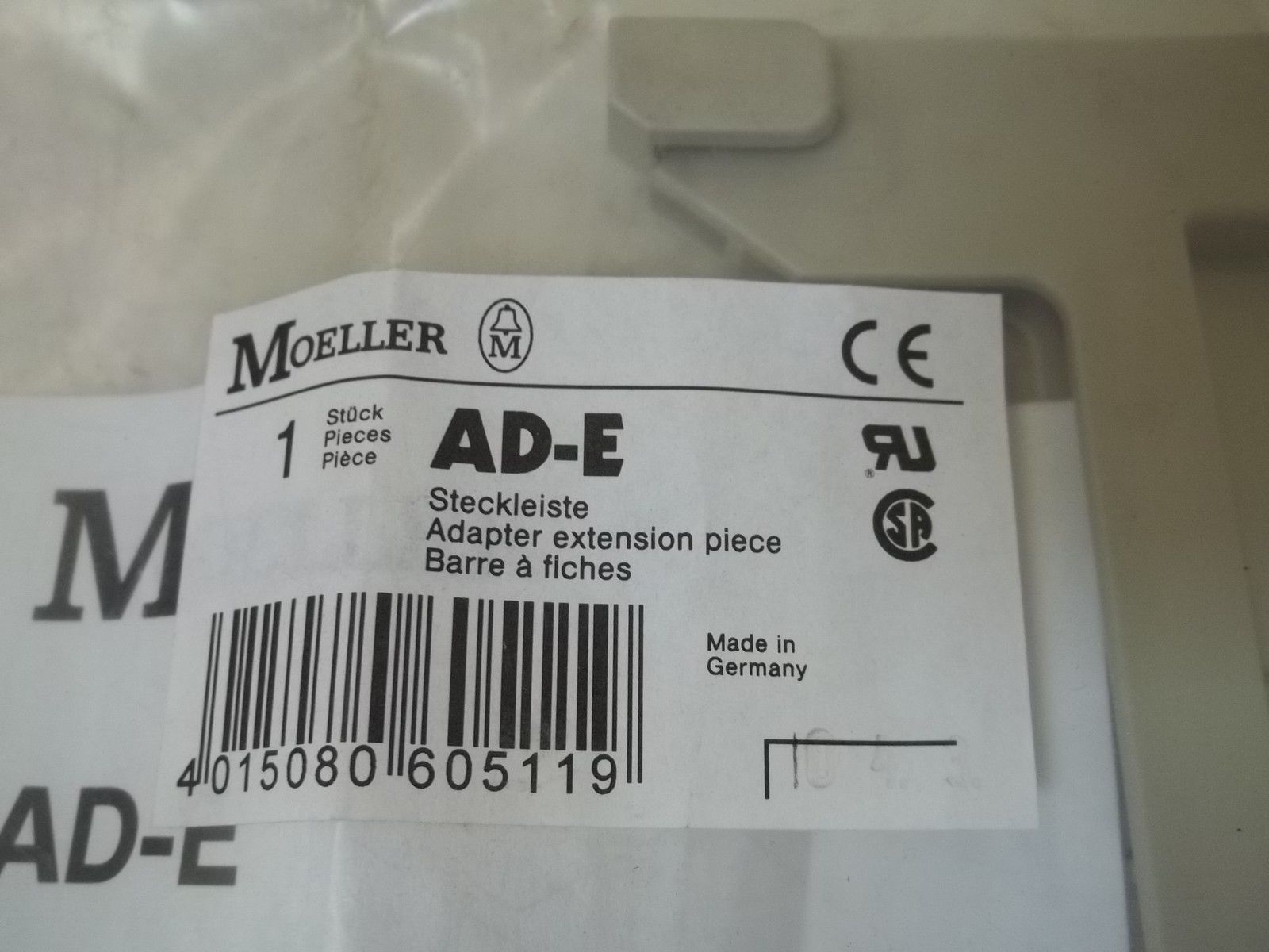 LOT OF  5 KLOCKNER-MOELLER AD-E ADAPTER EXTENSION PIECE NSMP