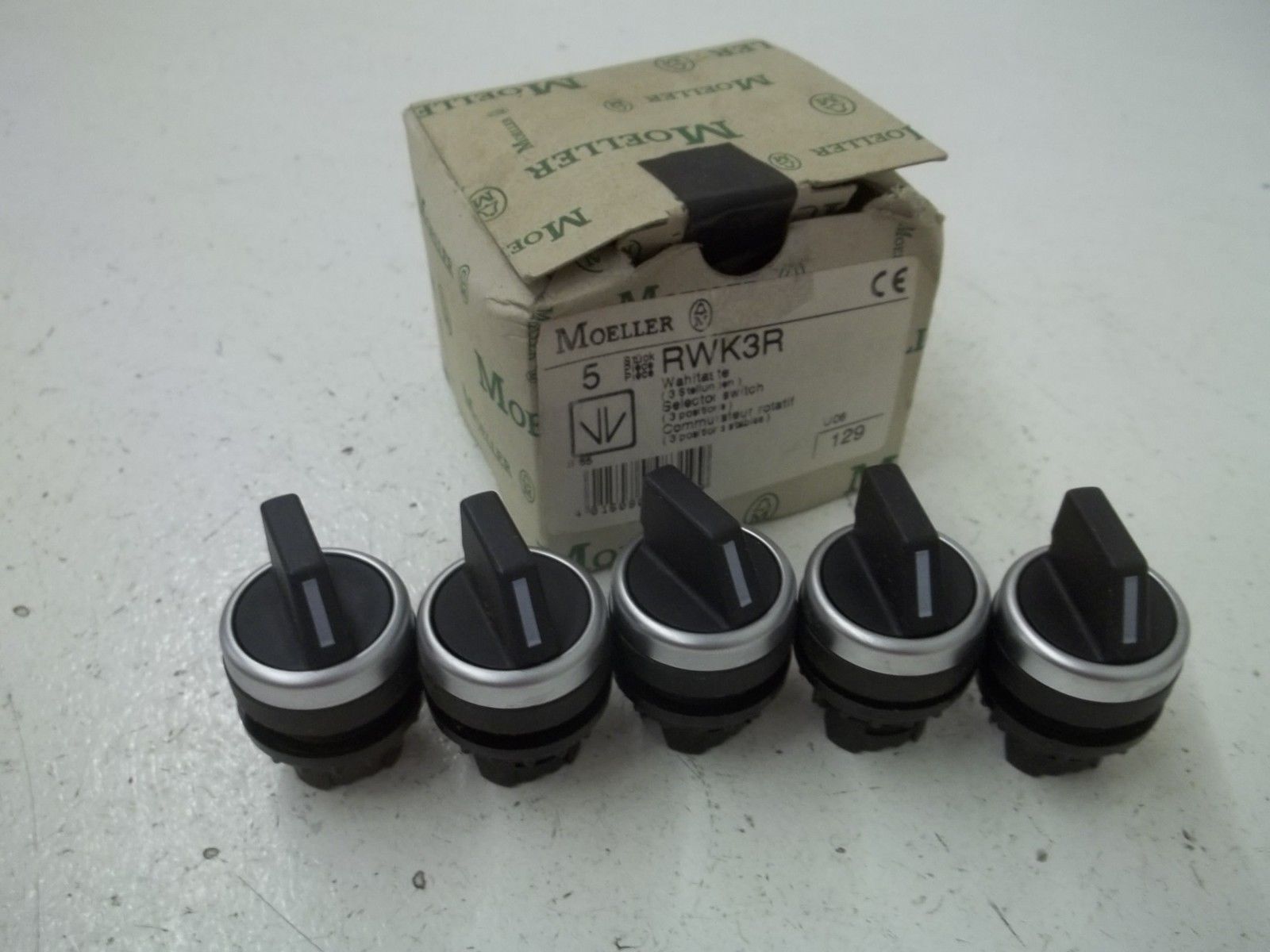 LOT OF 5 KLOCKNER-MOELLER RWK3R SELECTOR SWITCH NSMP
