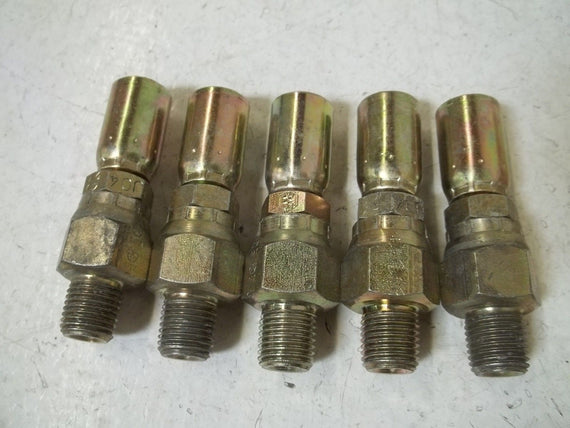 LOT OF 5 O5E-J04 STEEL HYDRAULIC HOSE ENDH436 UNMP