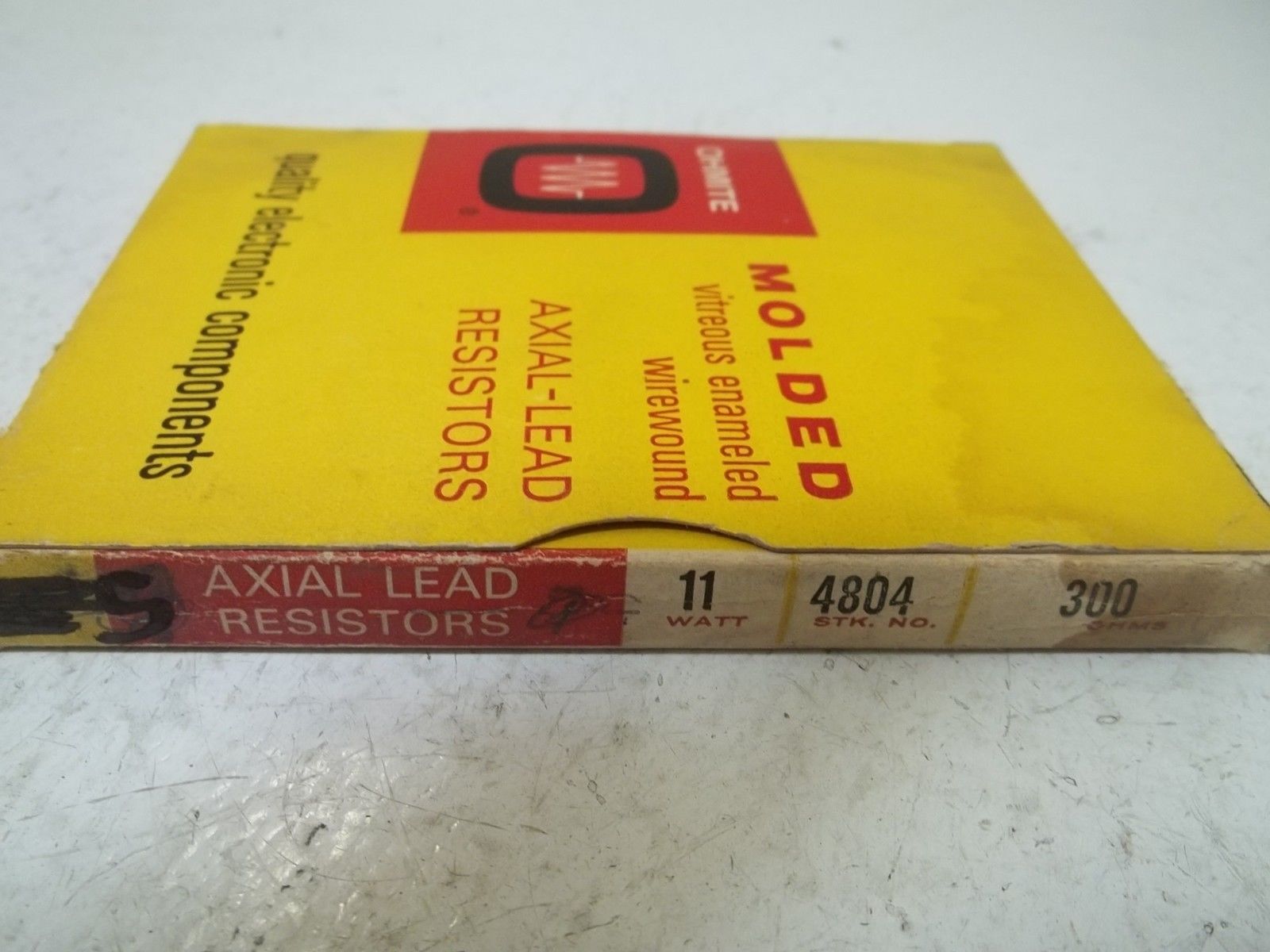 LOT OF 5 OHIMTE 4804 AXIAL LEAD RESISTOR 11WATTS 300OHMS NSMP