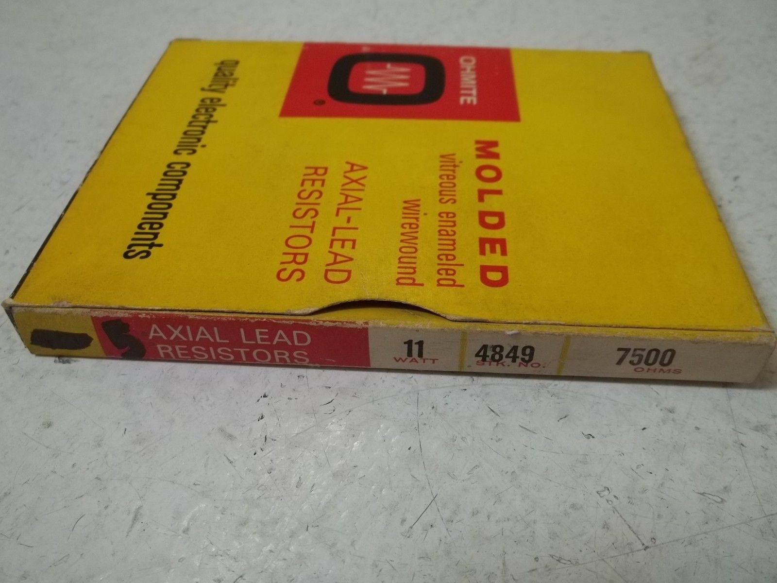 LOT OF 5 OHMITE 4849 AXIAL LEAD RESISTOR 11WATTS 5700OHMS NSMP
