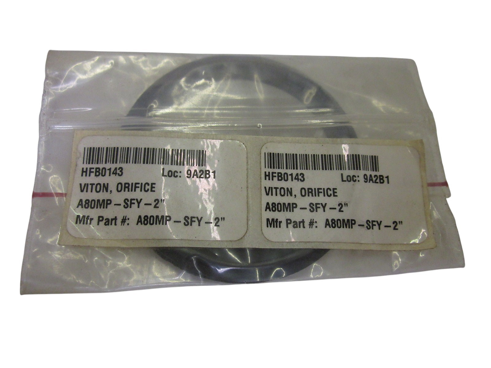 LOT OF 5 ORIFICE VITON A80MP-SFY-2" NSNP