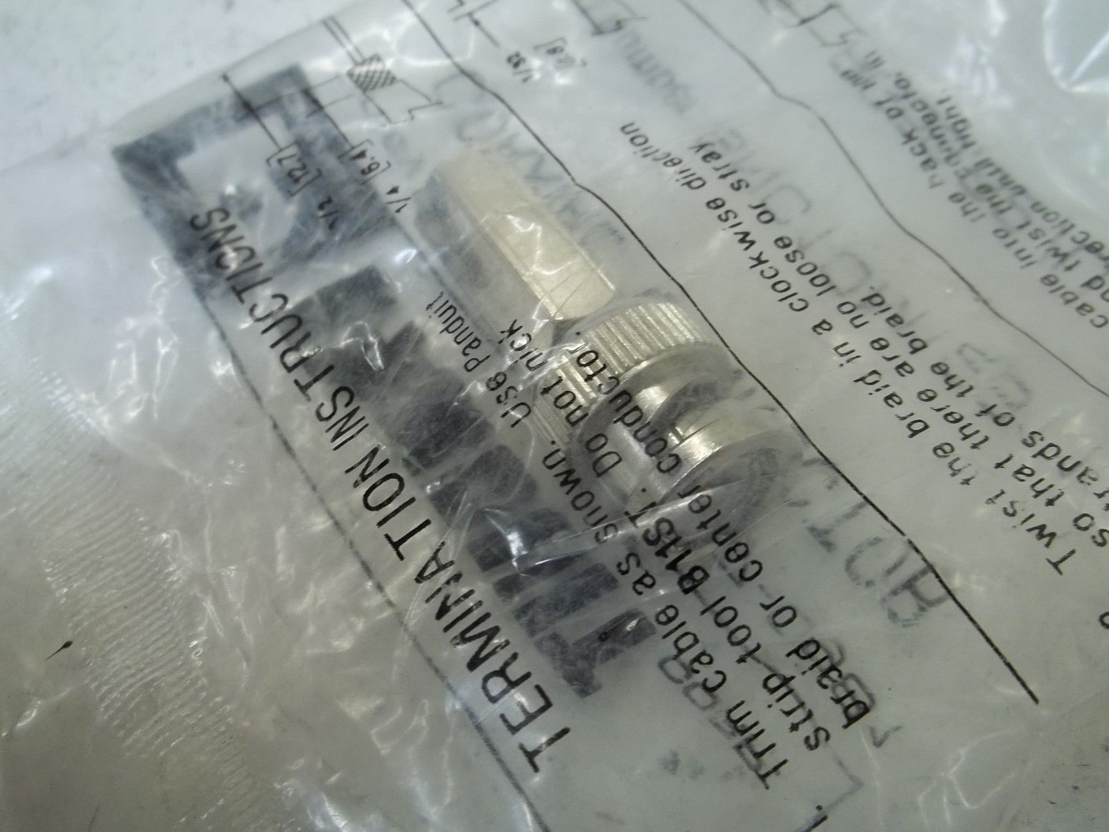 LOT OF 5 PANDUIT BNC10M12S11 COAXIAL CONNECTORS NSMP