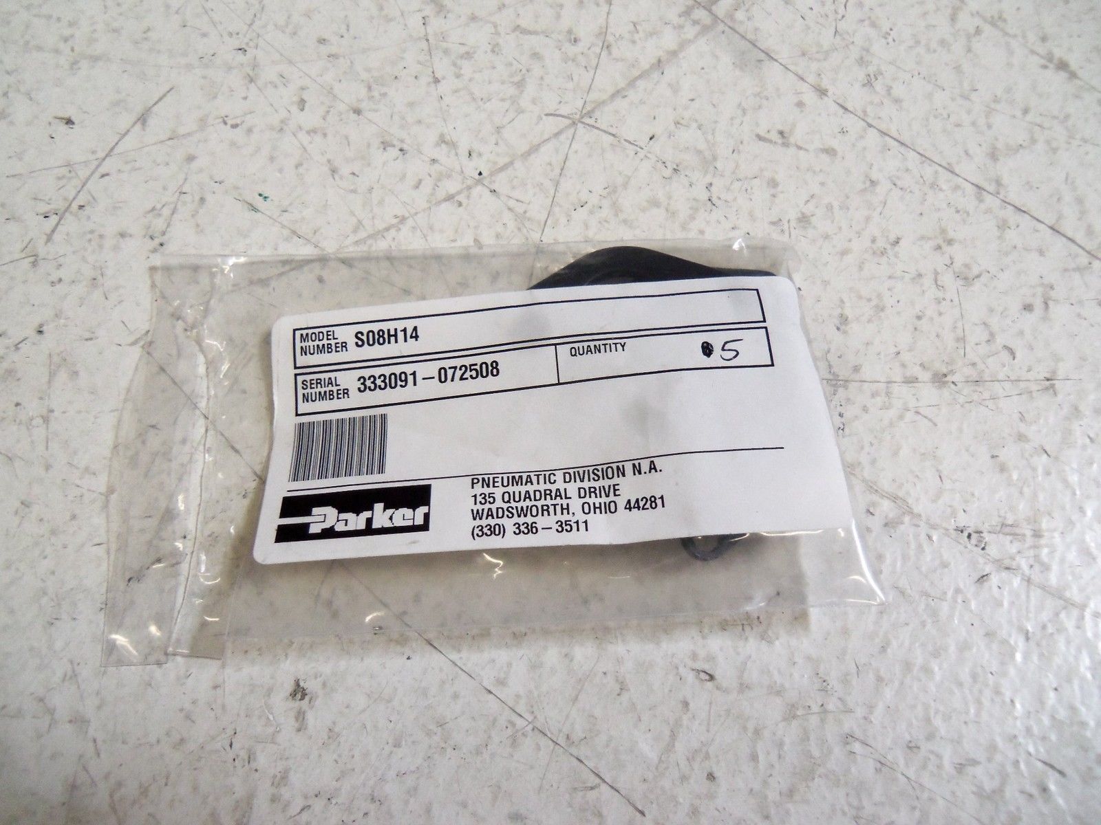LOT OF 5 PARKER S08H14 CYLINDER MOUNTING PLATE NSNP