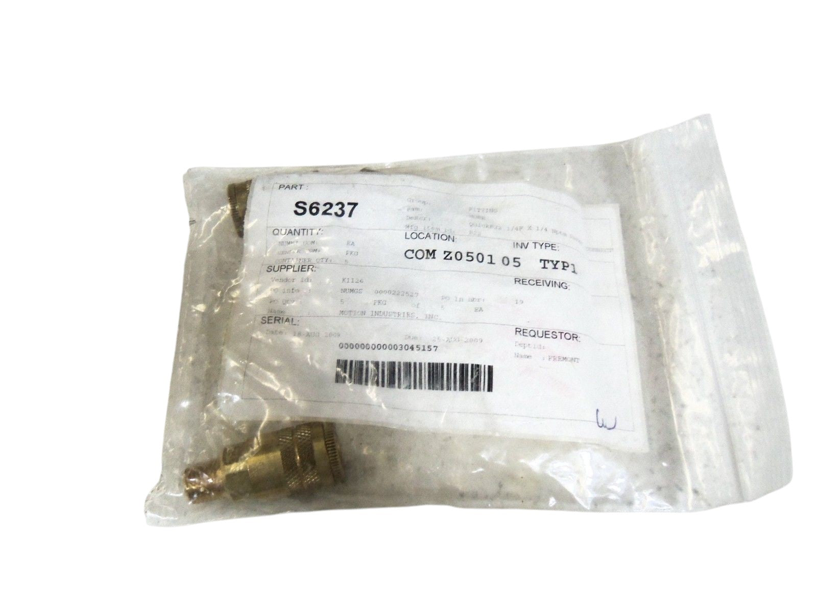 LOT OF 5 QUICK B22 1/4 F X 1/4 FITTING B22 NSNP