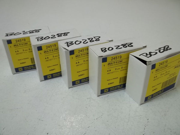 LOT OF 5 SQUARE D 24519 CIRCUIT BREAKER D4A NSMP