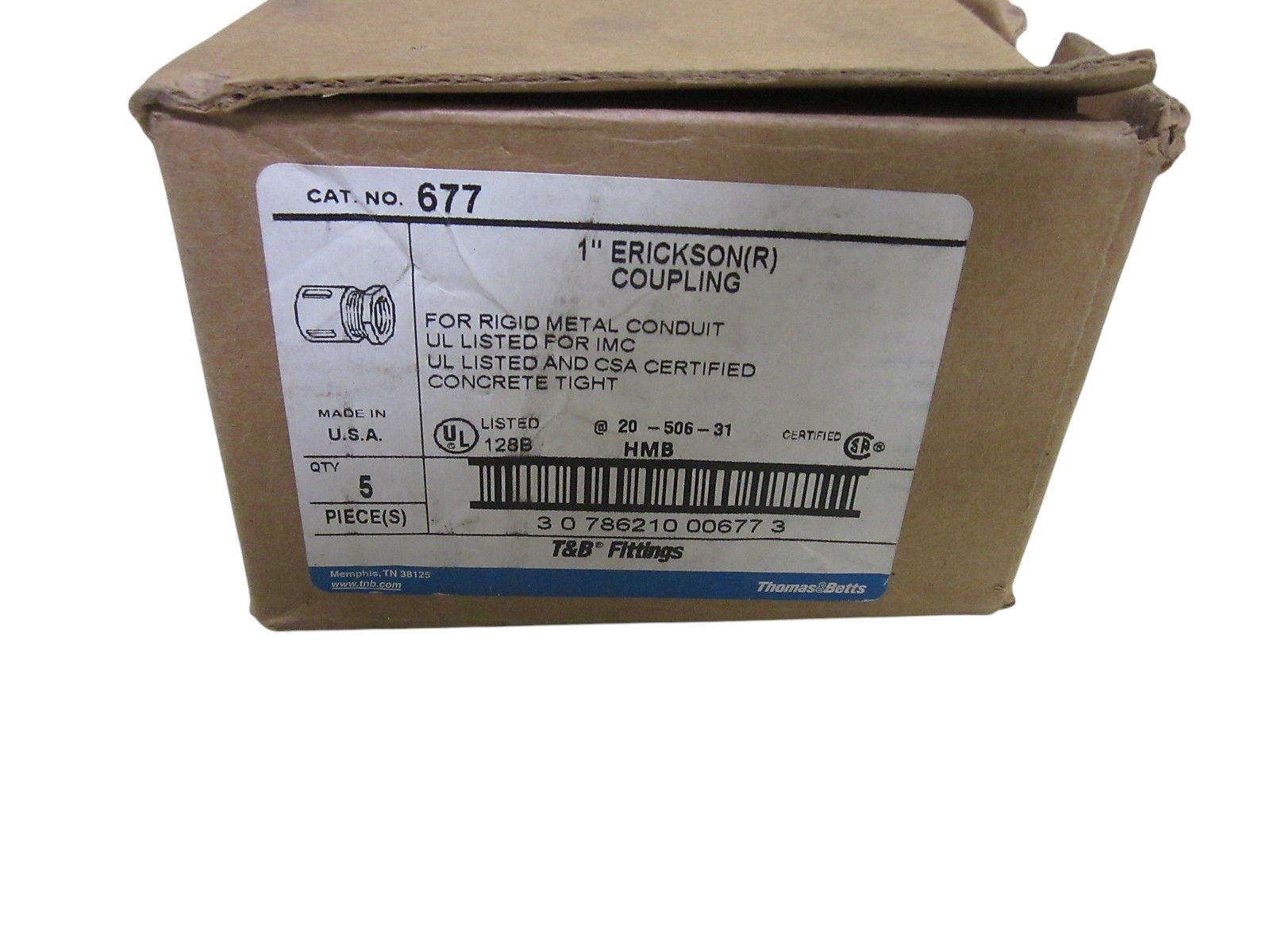 LOT OF 5 THOMAS & BETTS  677 1" ERICKSON(R) COUPLING NSMP