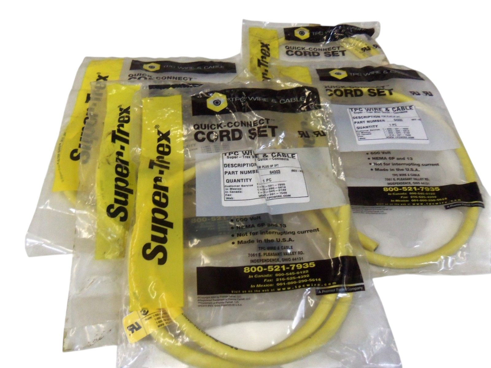 LOT OF 5 TPC WIRE & CABLE 84303 NSMP