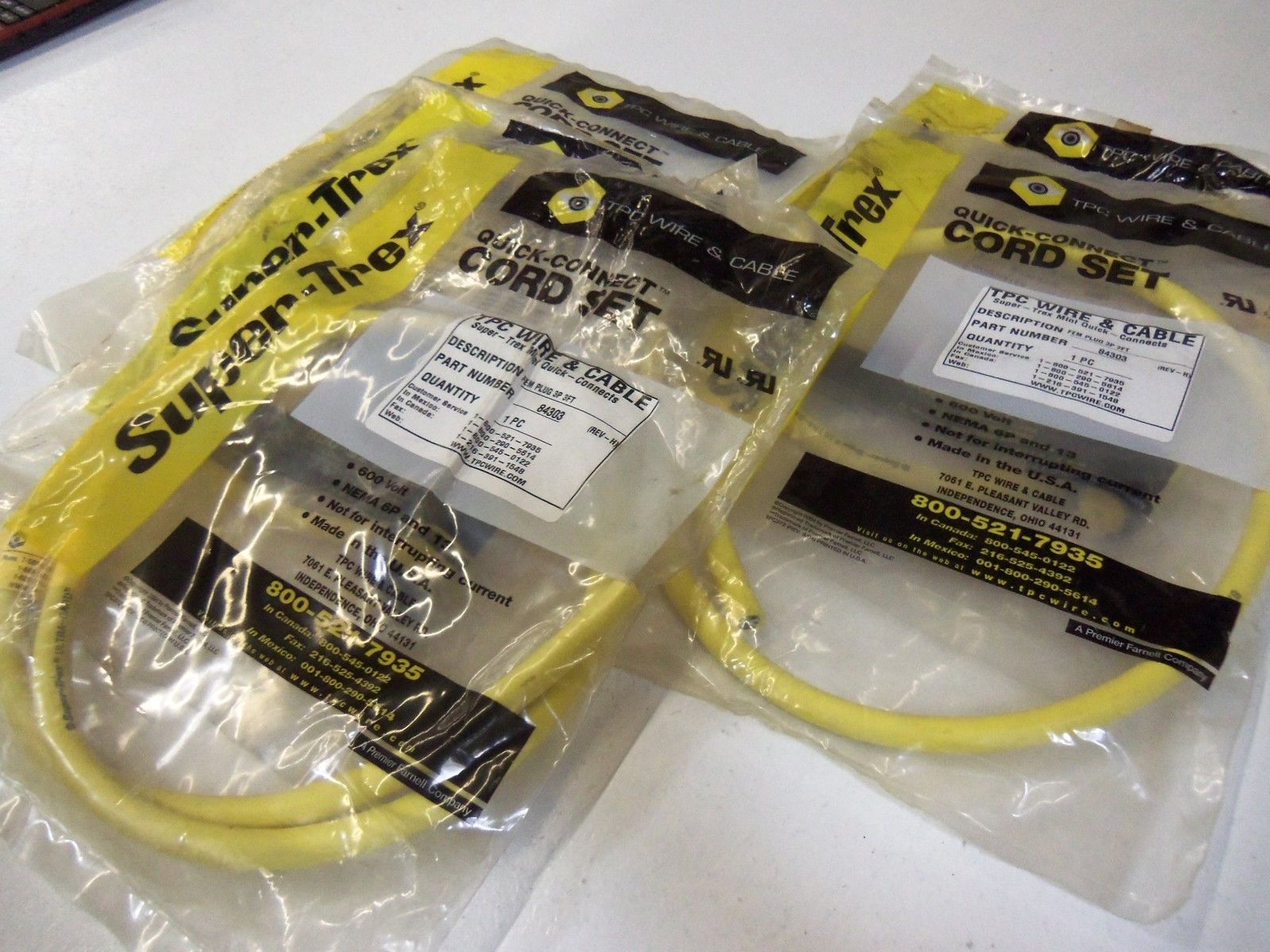 LOT OF 5 TPC WIRE & CABLE 84303 NSMP