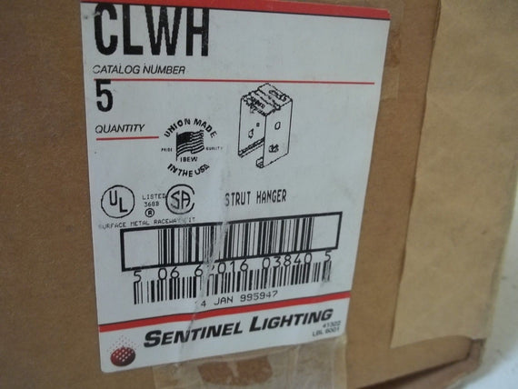 LOT OF 5 WIREMOLD CLWH STRUT HANGER *NEW IN BOX*