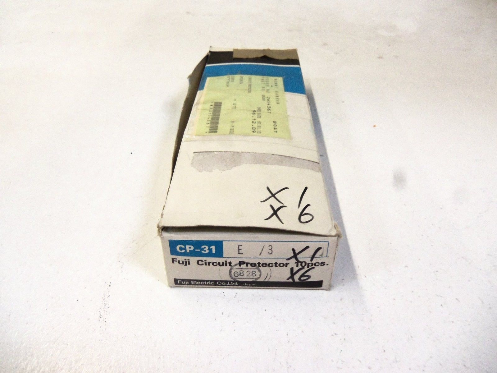 LOT OF 6 FUJI ELECTRIC CIRCUIT PROTECTOR CP-31E/3 *NEW IN BOX*