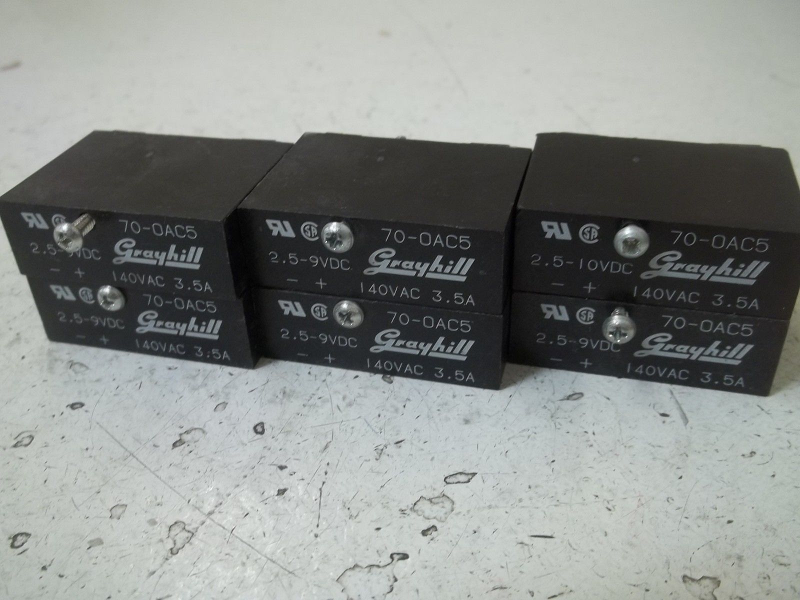 LOT OF 6 GRAYHILL 70-OAC5 OUTPUT MODULE 140VAC 3.5A UNMP