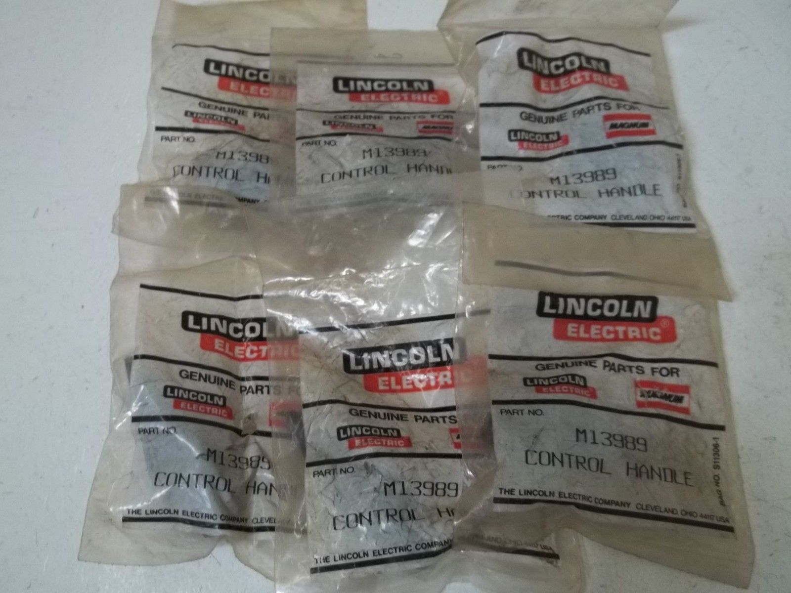 LOT OF 6 LINCOLN ELECTRIC M13989 CONTROL HANDLE NSMP