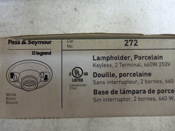 PASS & SEYMOUR 272 PORCELAIN LAMP HOLDER  NSMP