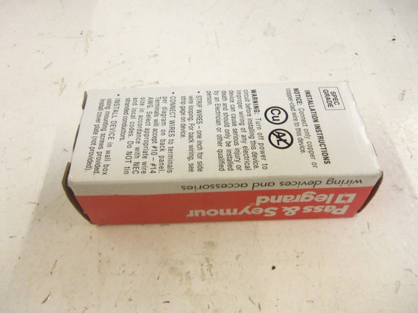 PASS & SEYMOUR LEGRAND CRB5262 DUPLEX RECEPTACLE  NSMP