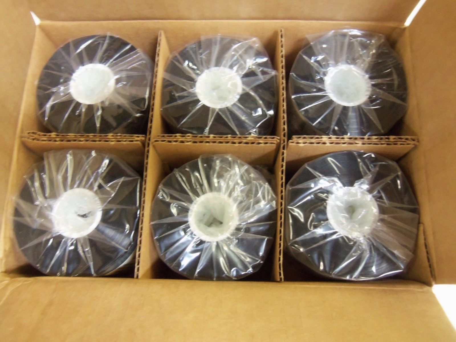 LOT OF 6 ZEBRA 03200CR08045 PERFORMANCE WAX-RESIN RIBBON NSMP