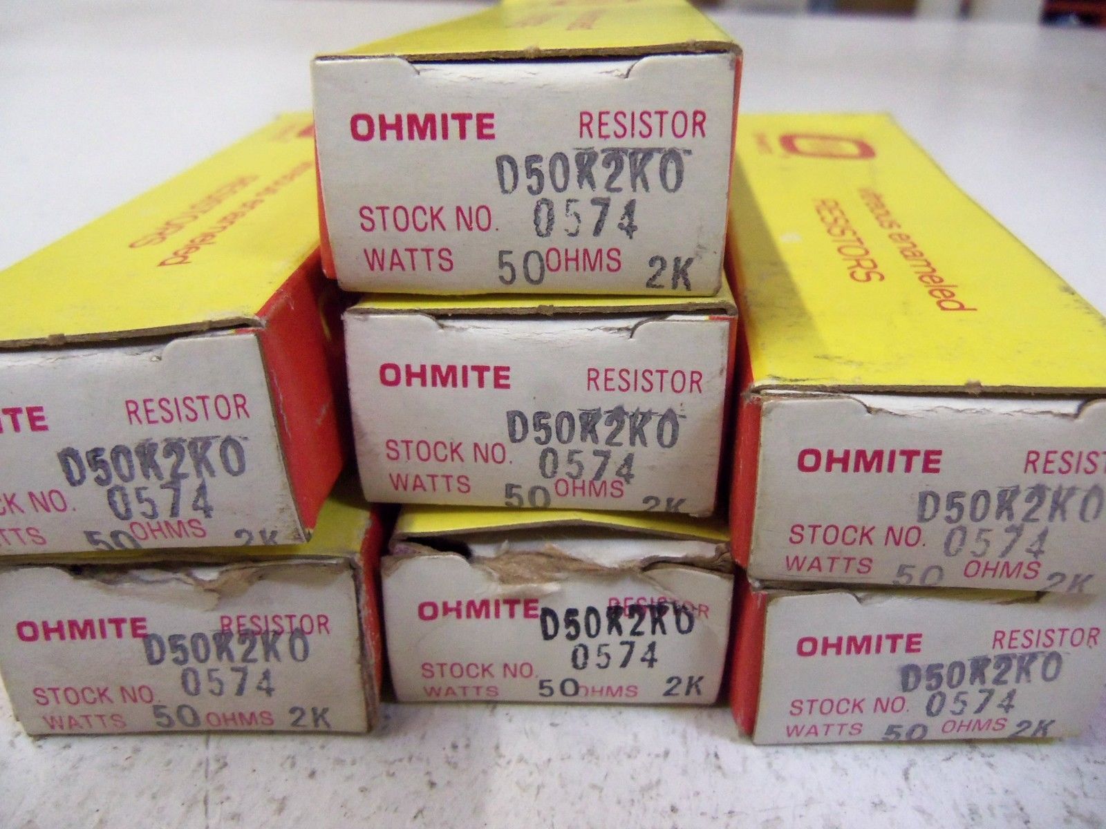 OHMITE D50K2K0 RESISTOR 50W 2KOHM *NEW IN BOX*