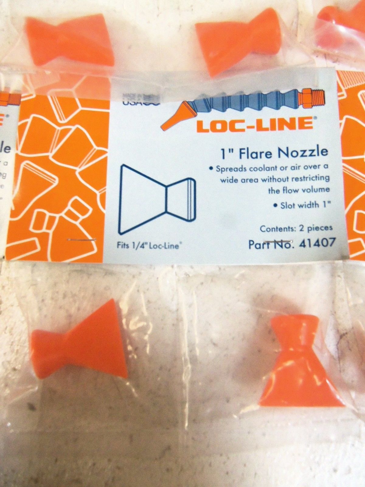 LOT OF 9 LOC-LINE 1" FLARE NOZZLE (PACK 2) 41407  NSMP