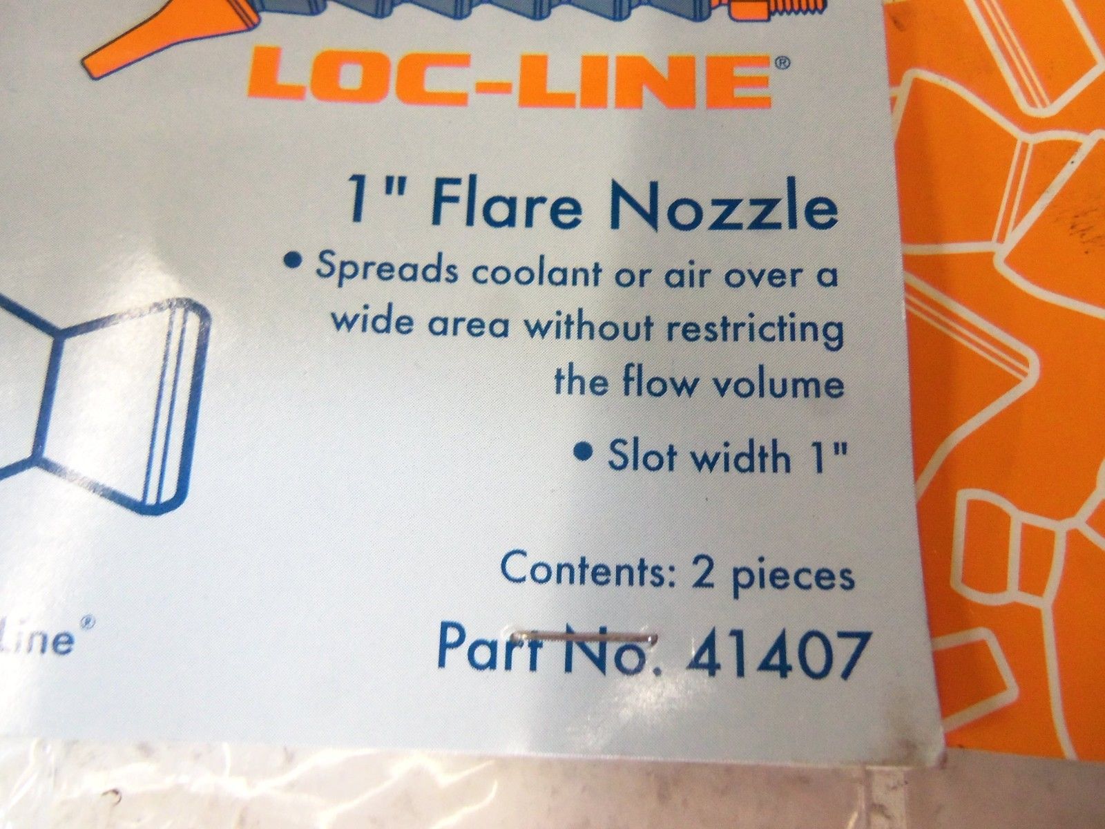LOT OF 9 LOC-LINE 1" FLARE NOZZLE (PACK 2) 41407  NSMP