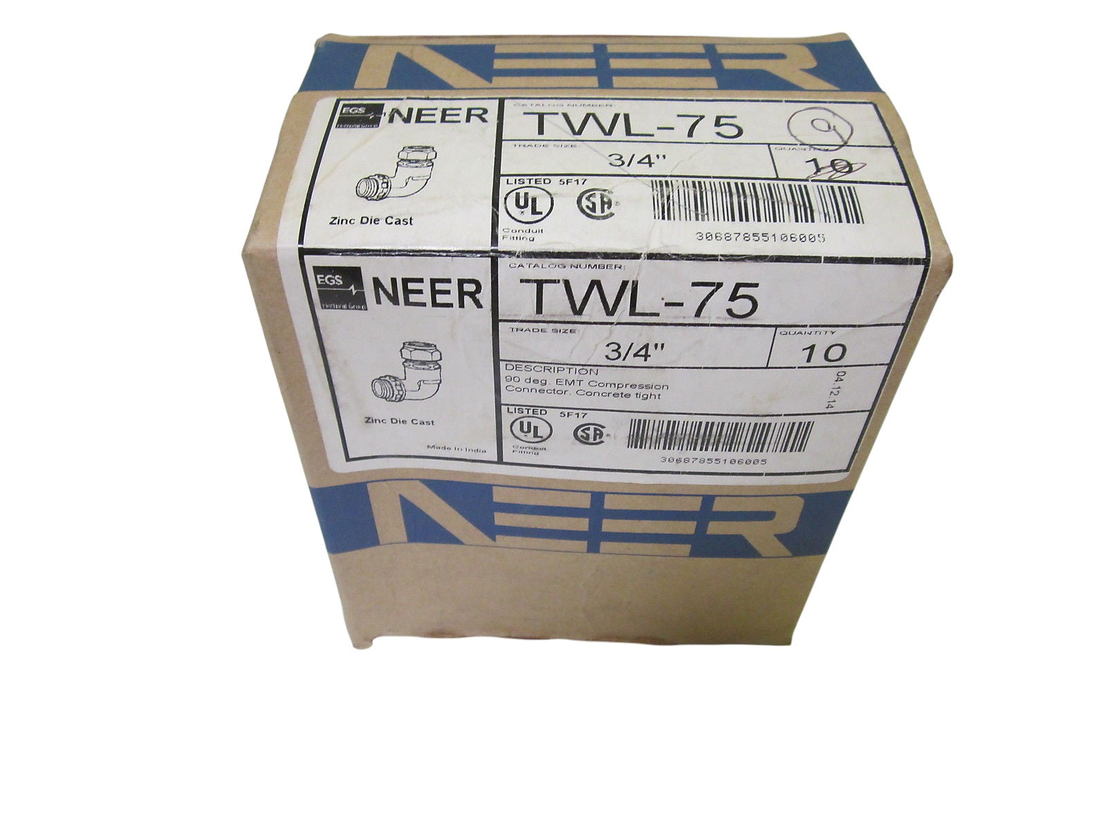 LOT OF 9 NEER TWL-75 CONDUIT FITTING 3/4"  NSMP