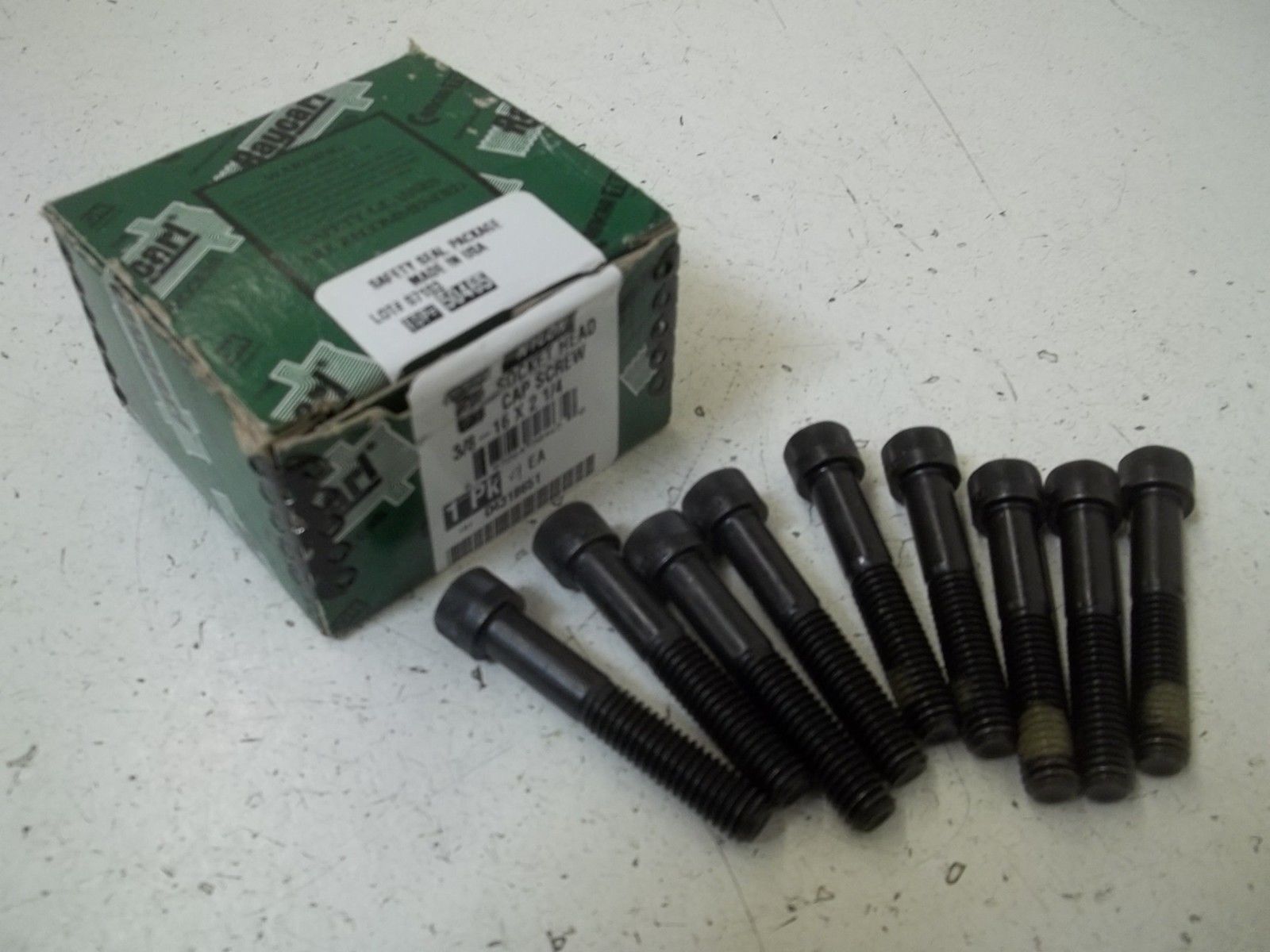 LOT OF 9 RAYCARL 3/8-16X2 1/4 SOCKET HEAD CAP SCREW  NSMP