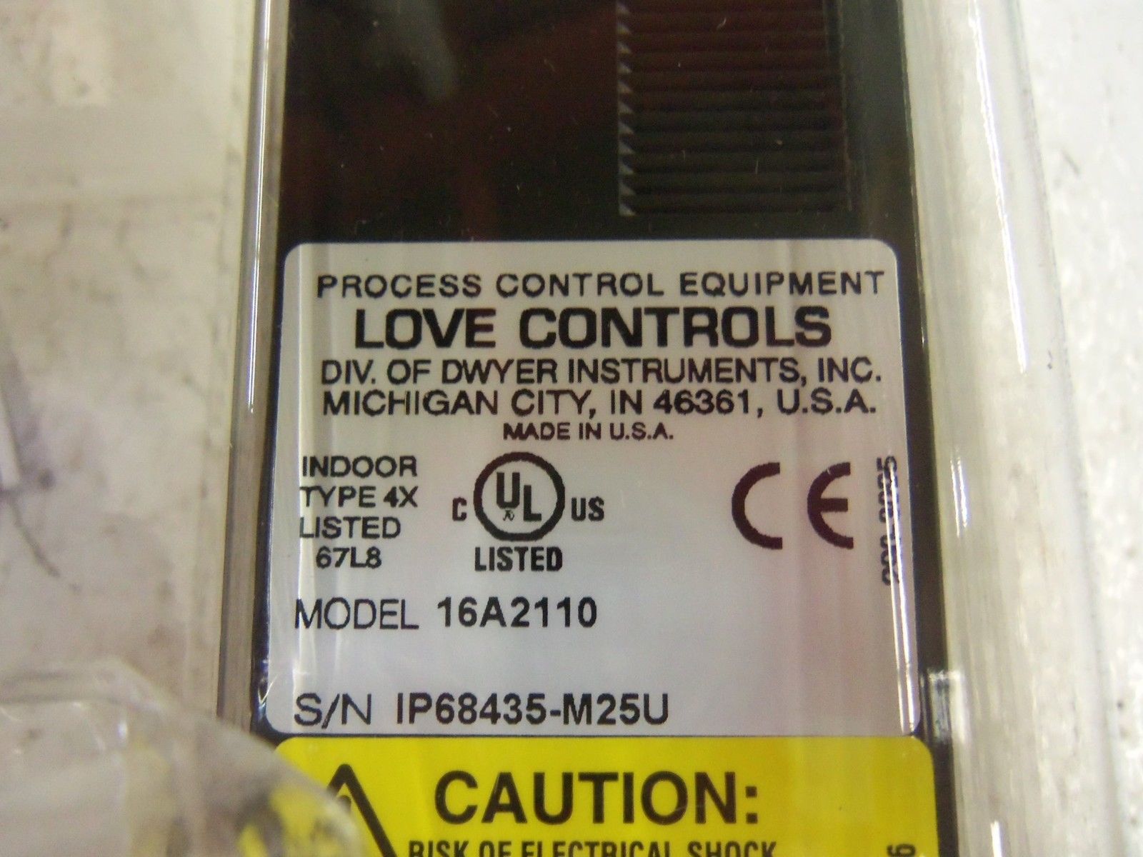 LOVE CONTROL 16A2110 TEMPERATURE CONTROL NSMP