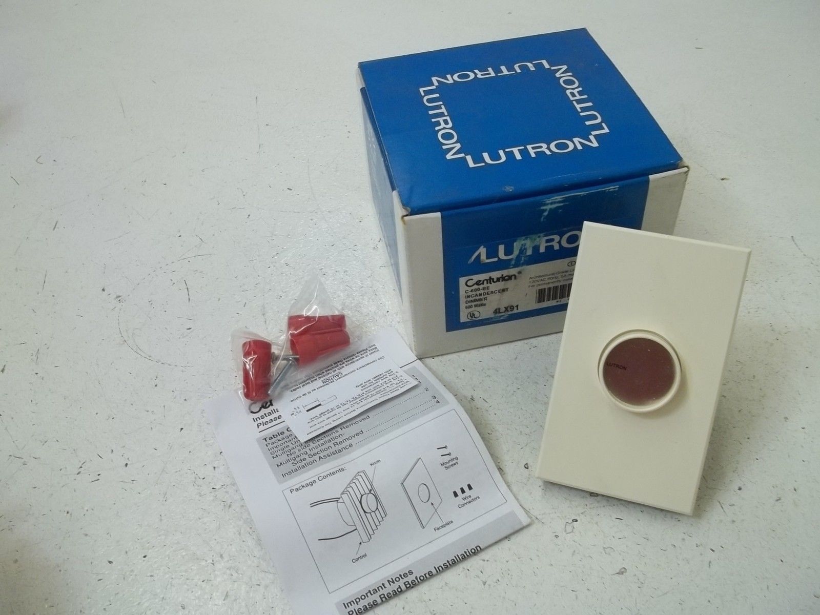 LUTRON AXL91A INCANDESCENT DIMMER NSMP