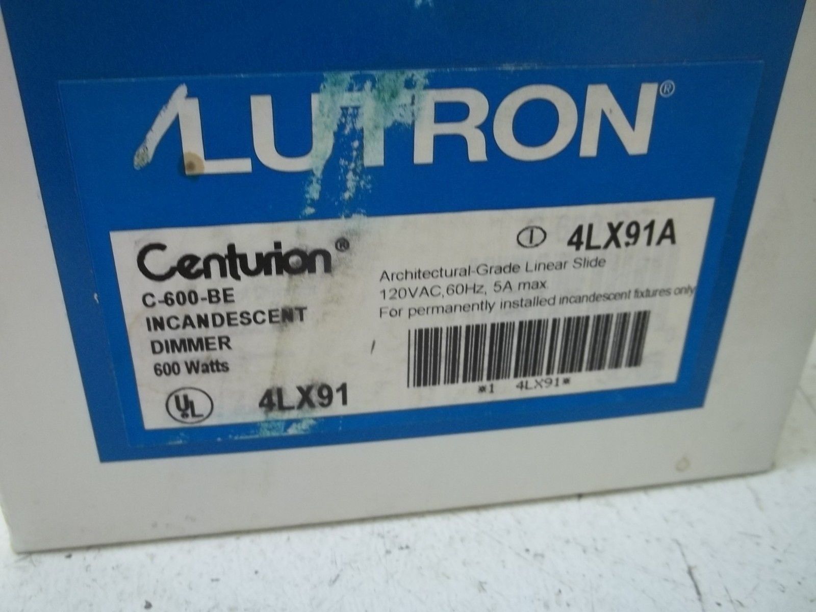 LUTRON AXL91A INCANDESCENT DIMMER NSMP