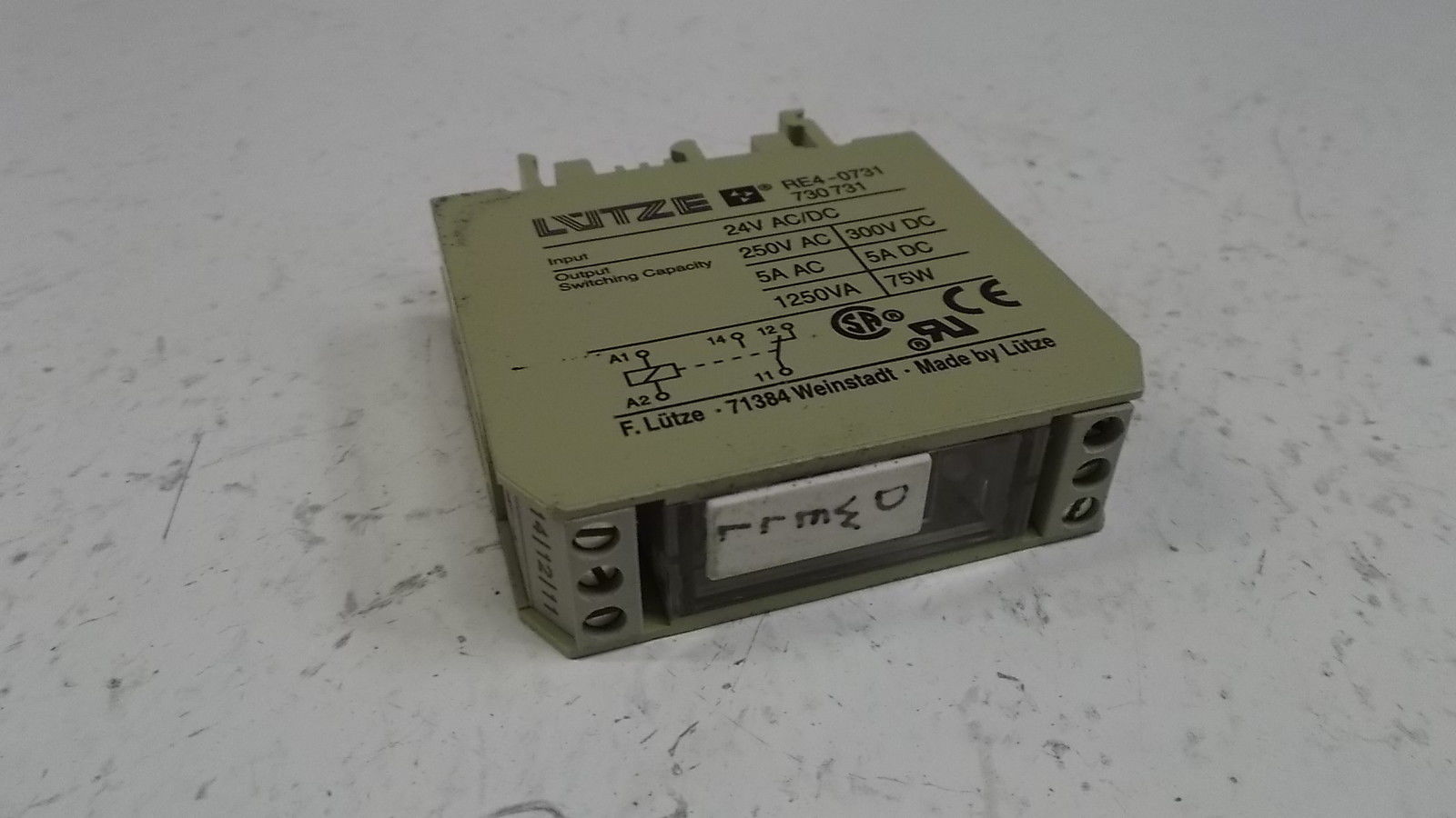 LUTZE RE4-0731 730731 RELAY *USED*