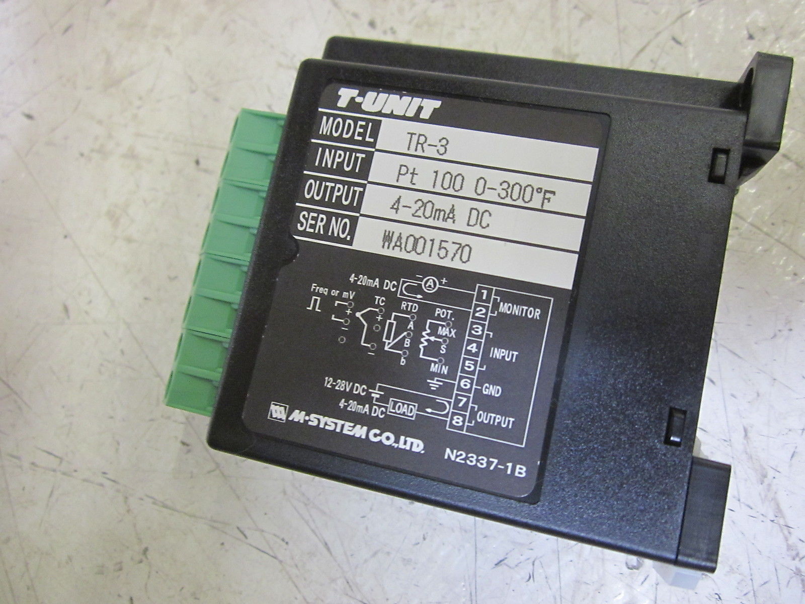M-SYSTEM CO. LTD. TR-3 TEMPERATURE TRANSMITTER NSMP