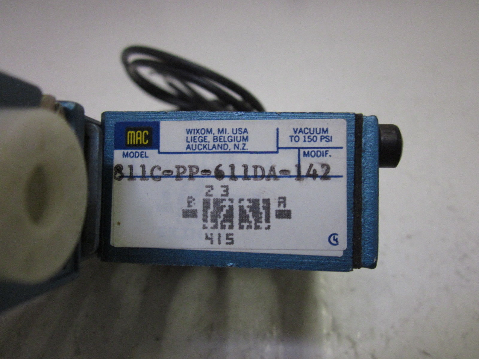 MAC 811C-PP-611DA-142 SOLENOID VALVE UNMP