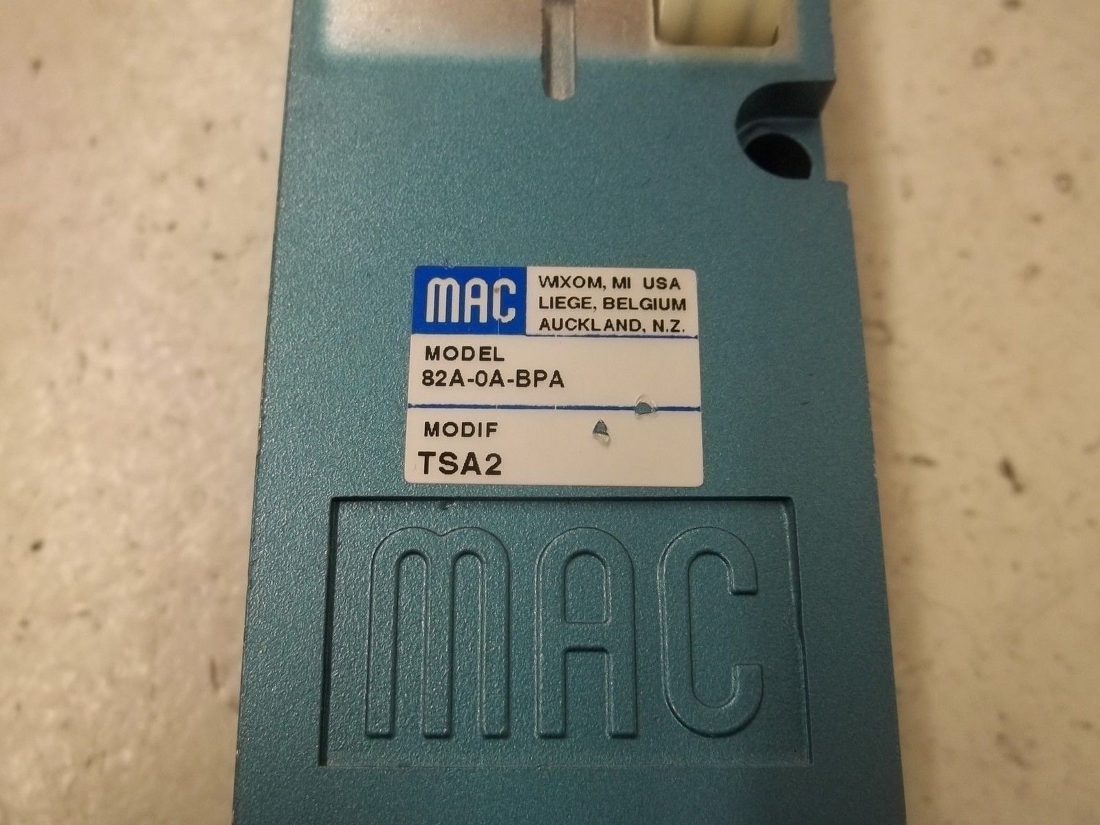 MAC 82A-0A-BPA SOLENOID VALVE NSMP