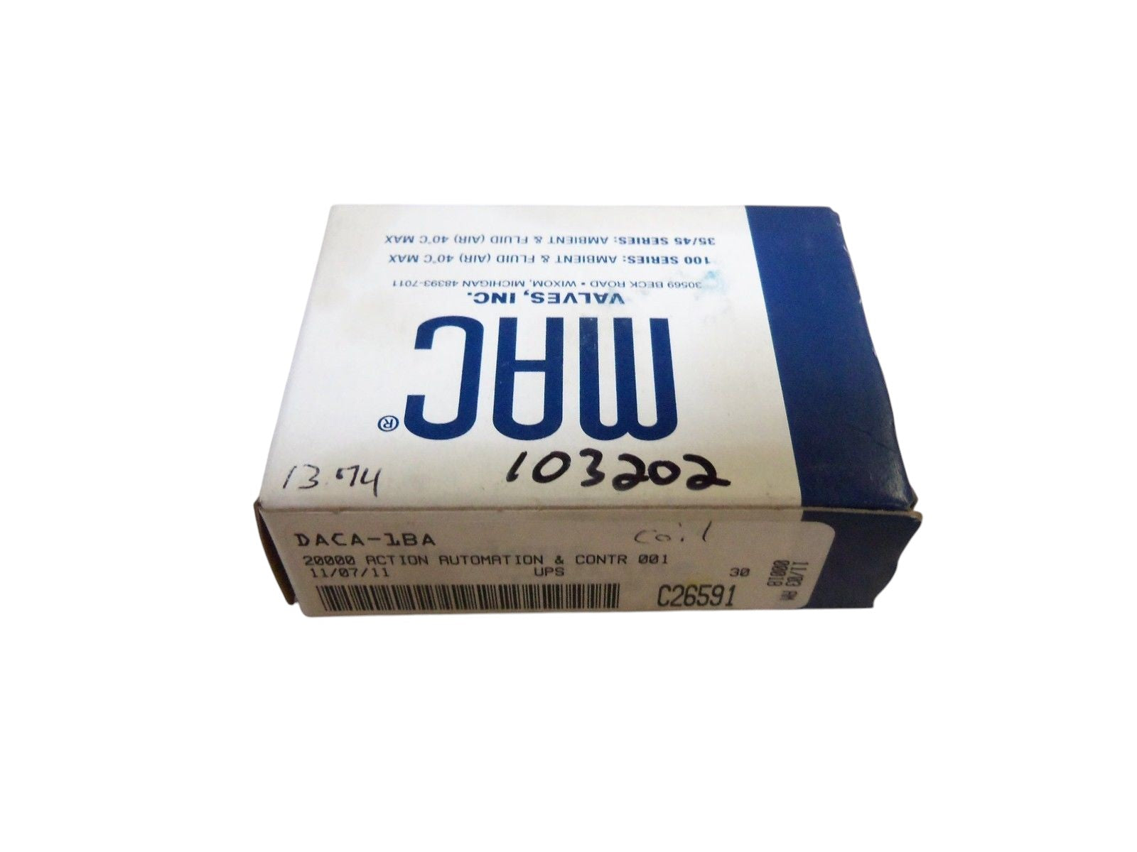 MAC DACA-1BA VALVE NSMP