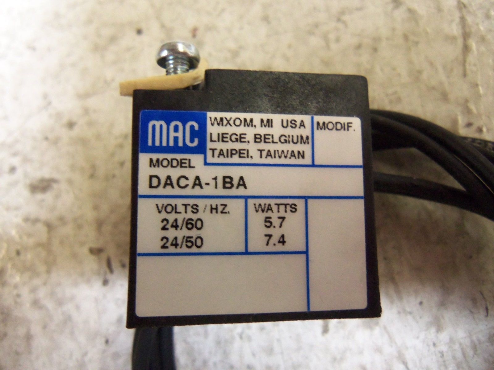 MAC DACA-1BA VALVE NSMP