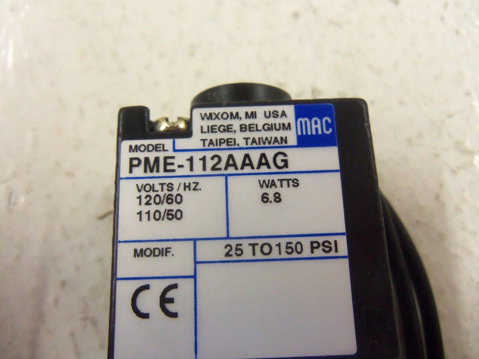 MAC PME-112AAAG SOLENOID VALVE NSNP