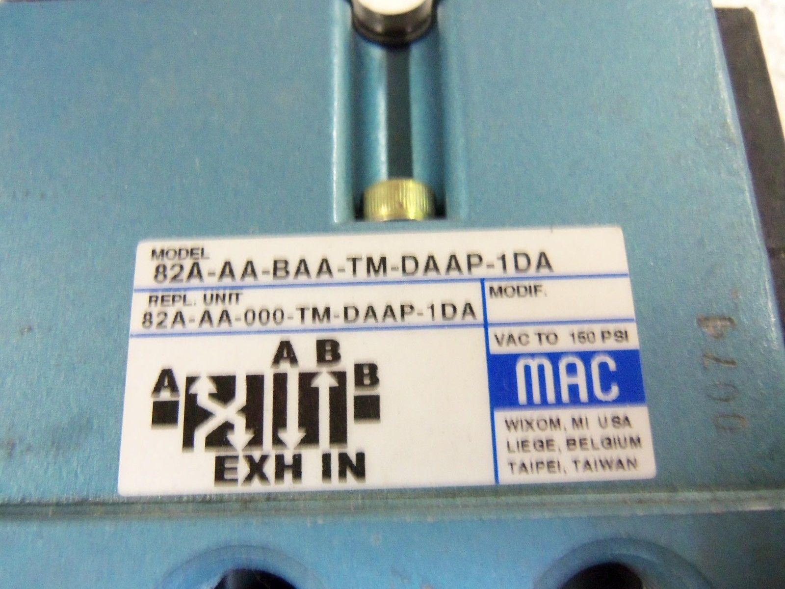 MAC VALVE 82A-AA-BAA-TM-DAAP-1DA *USED*