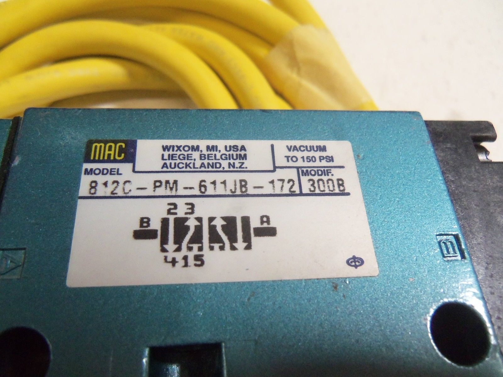 MAC VALVES 812C-PM-611JB-172 w/ PME-611JD UNMP
