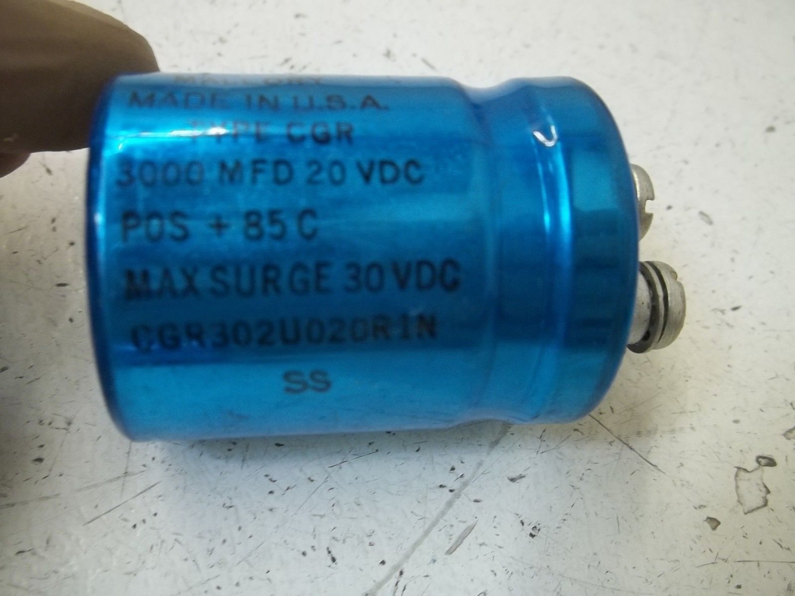 MALLORY CGR302U020R1N CAPACITOR 3000MFD 20VDC UNMP