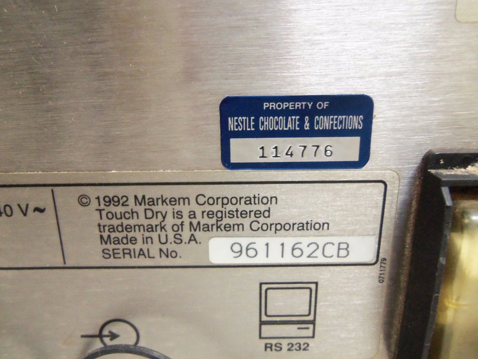 MARKEM 962 PRINTER JET TOUCH DRY UNMP