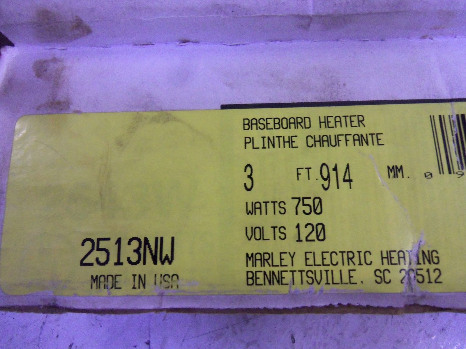 MARLEY 2513NW HEATER UNMP