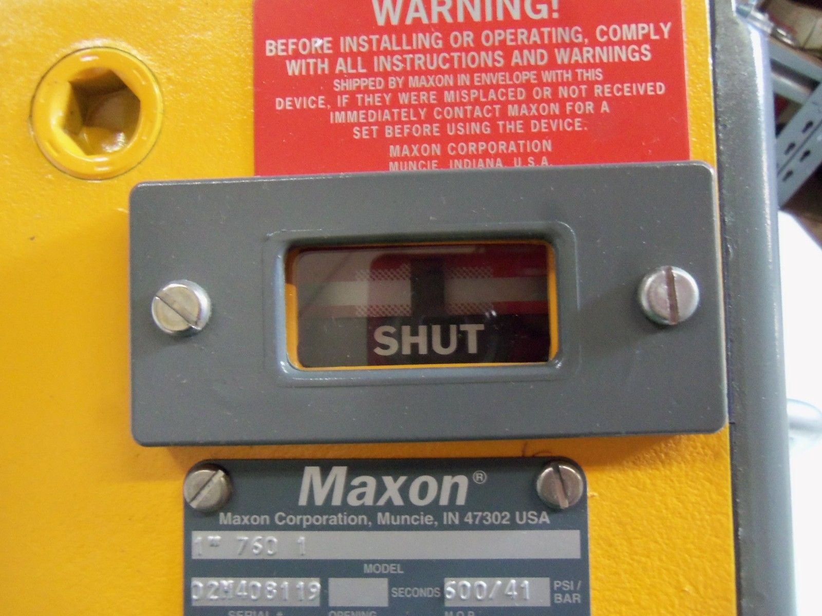 MAXON 760-1 SHUT-OFF VALVE 1" NSNP